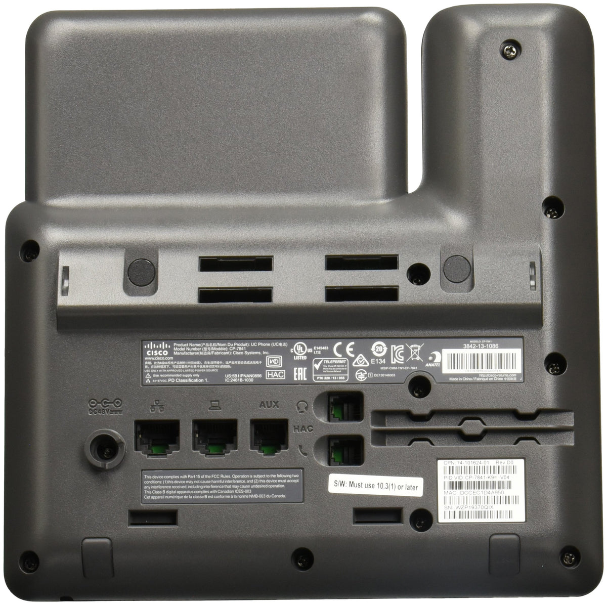 Cisco CP-7841-K9= 7800 Series Voip Phone (Power Supply Not Included)