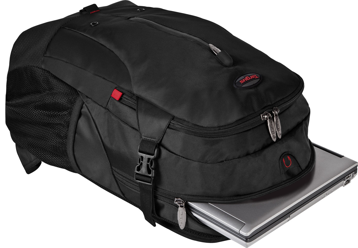 Targus Terra XL Business Travel Commuter with Laptop Sleeve Designed for 16-Inch Notebooks Backapck, Black/Red Accents (TSB226US)
