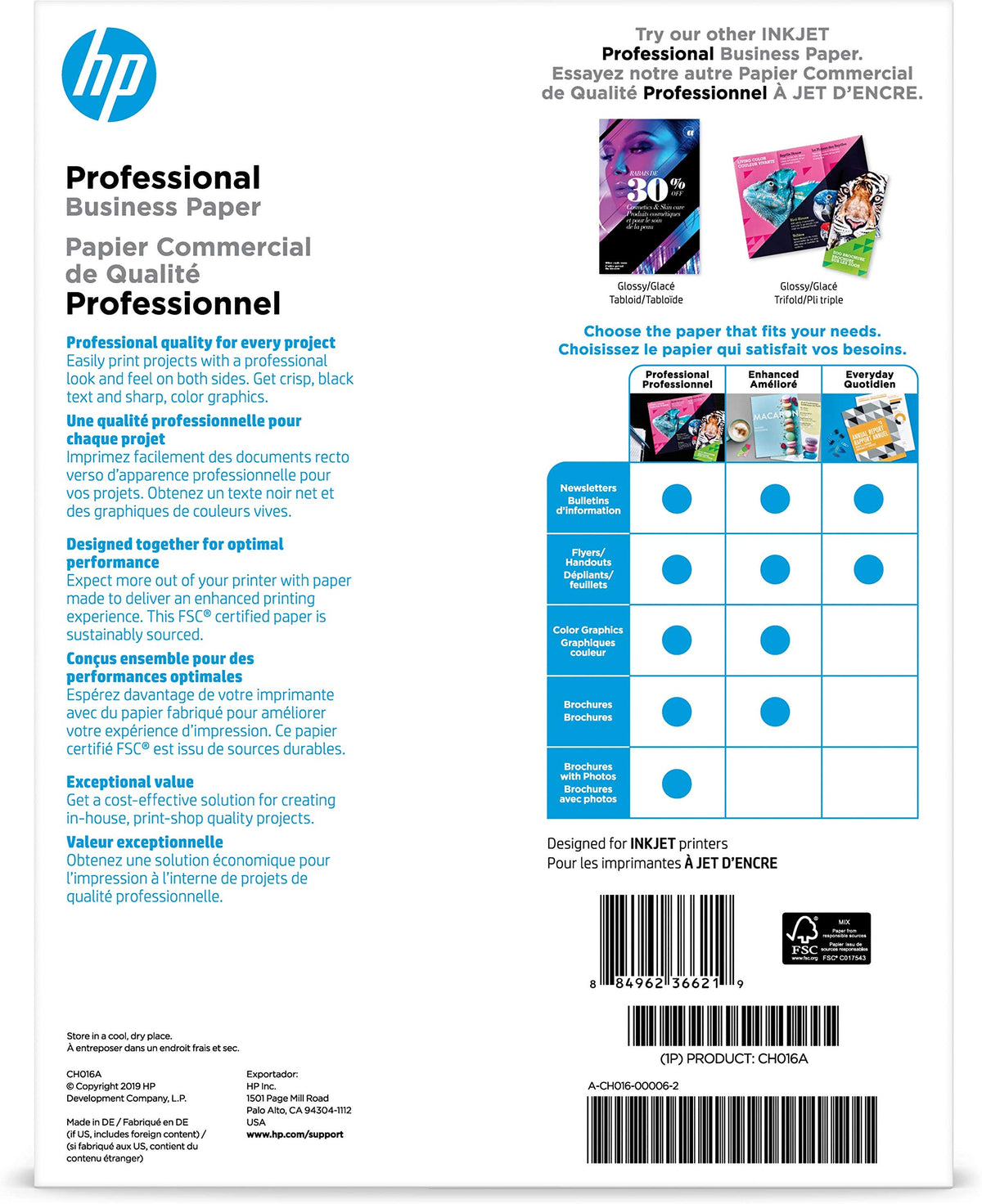 HP Broch Inkjet Papr Matte 180g A 150SH