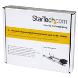 STARTECH 7.1 Channel Sound Card, PCI Express, 24-bit, 192KHz, SPDIF Digital Optical and 3.5mm Analog Audio