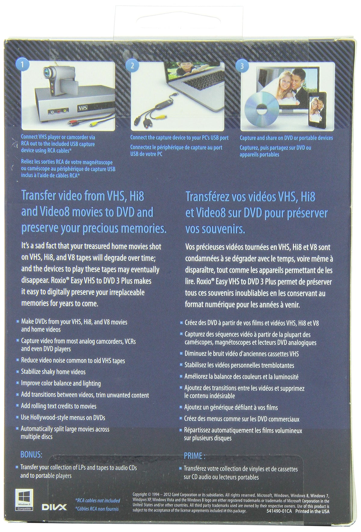 Roxio 251000CA Easy VHS to DVD 3 Plus - Canada Bilingual