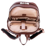 McKlein S Series, Cumberland, Pebble Grain Calfskin Leather, Dual Compartment Laptop Backpack, Brown (88364)