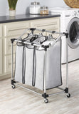 Open Box Whitmor 6862-3260 Chrome Laundry Sorter with Foam Mesh Bags
