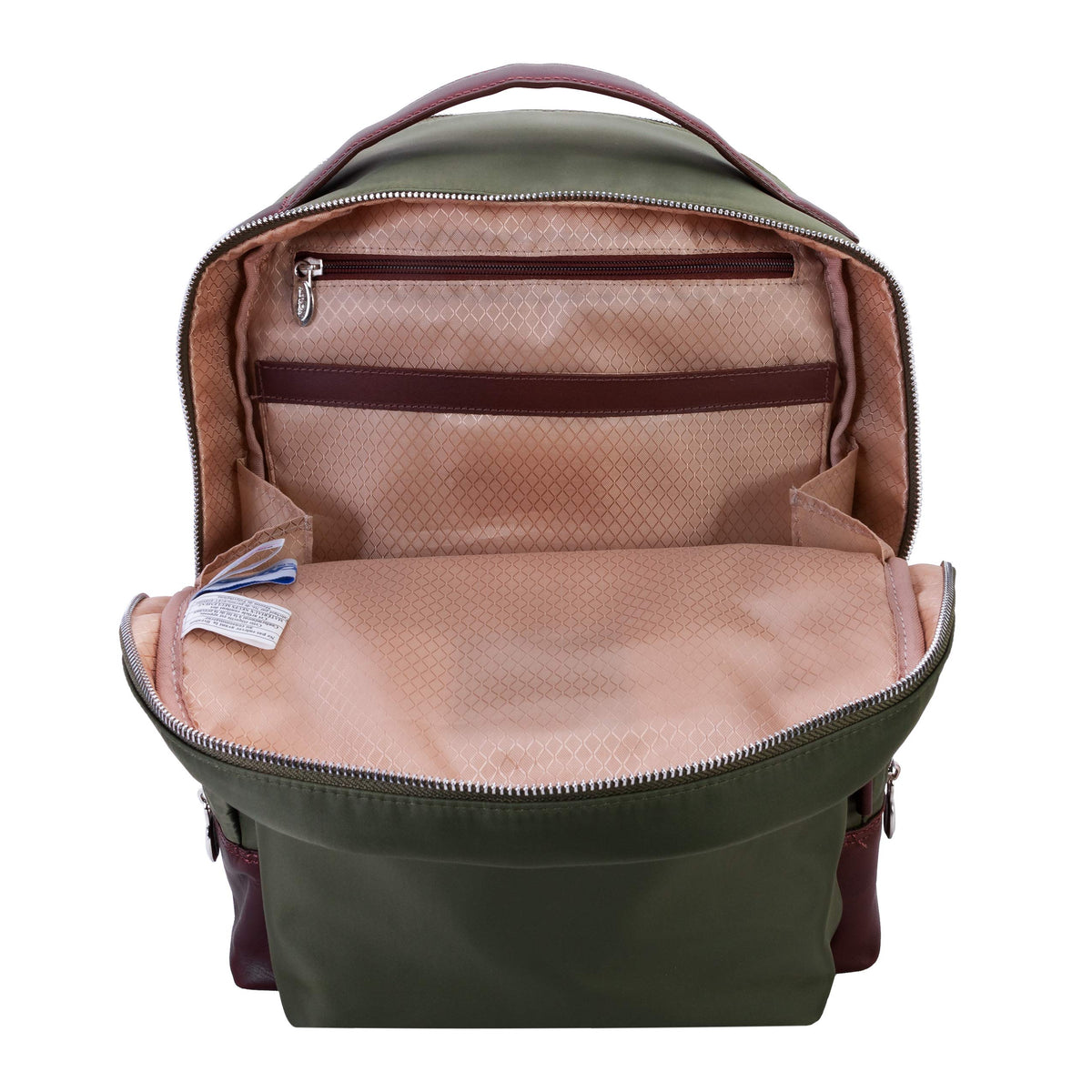 McKlein 18551 USA Parker 15" Nylon Dual Compartment Laptop Backpack Green