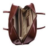 McKlein 94986 USA Willowbrook 15" Leather Patented Detachable -Wheeled Ladies' Laptop Briefcase Red