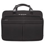 McKlein 73985 USA Walton 17" Nylon Expandable Double Compartment Laptop Briefcase W/Removable Sleeve Black
