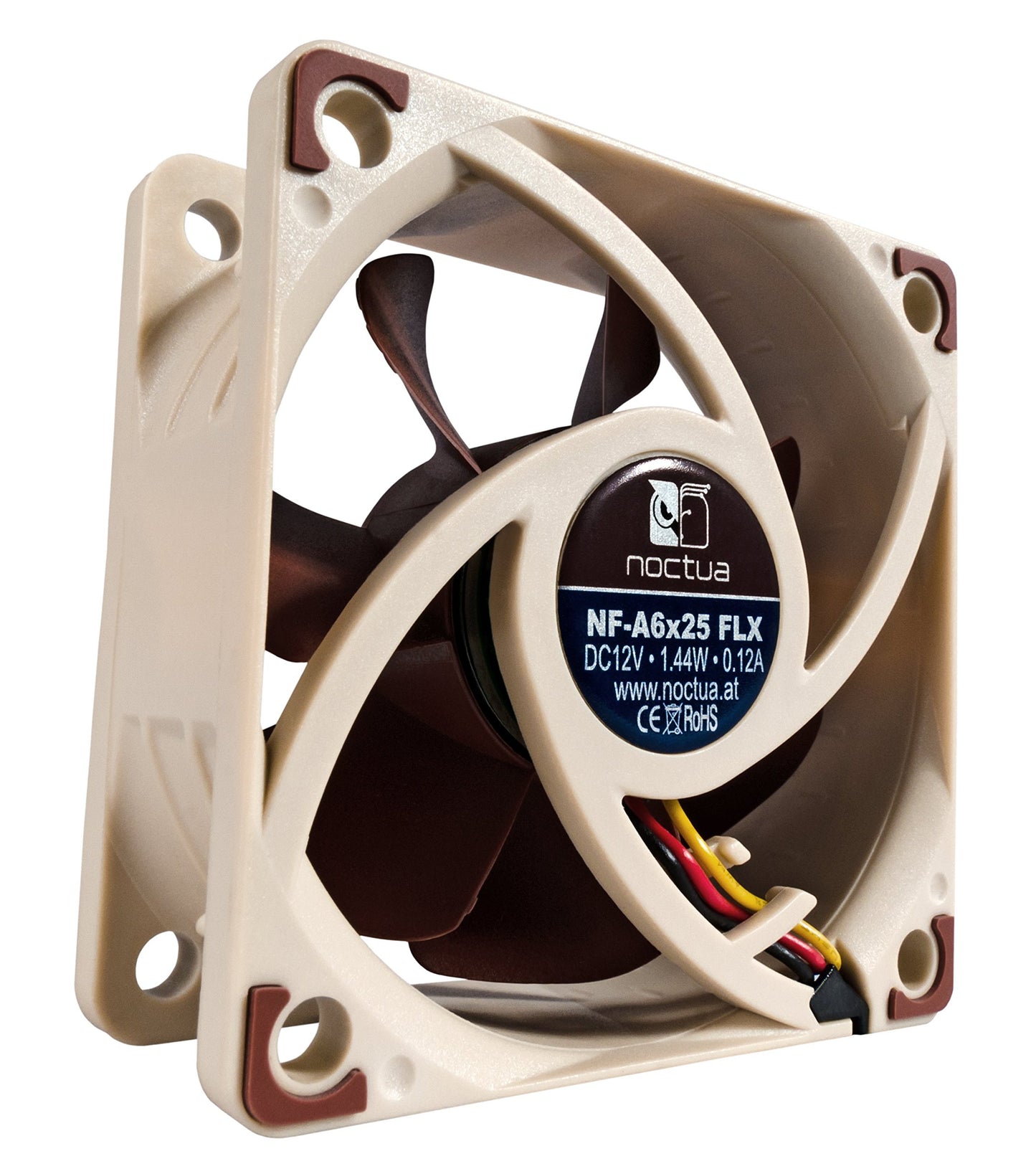 Noctua NF-A6x25 FLX, 3-Pin Premium Cooling Fan (60mm, Brown)