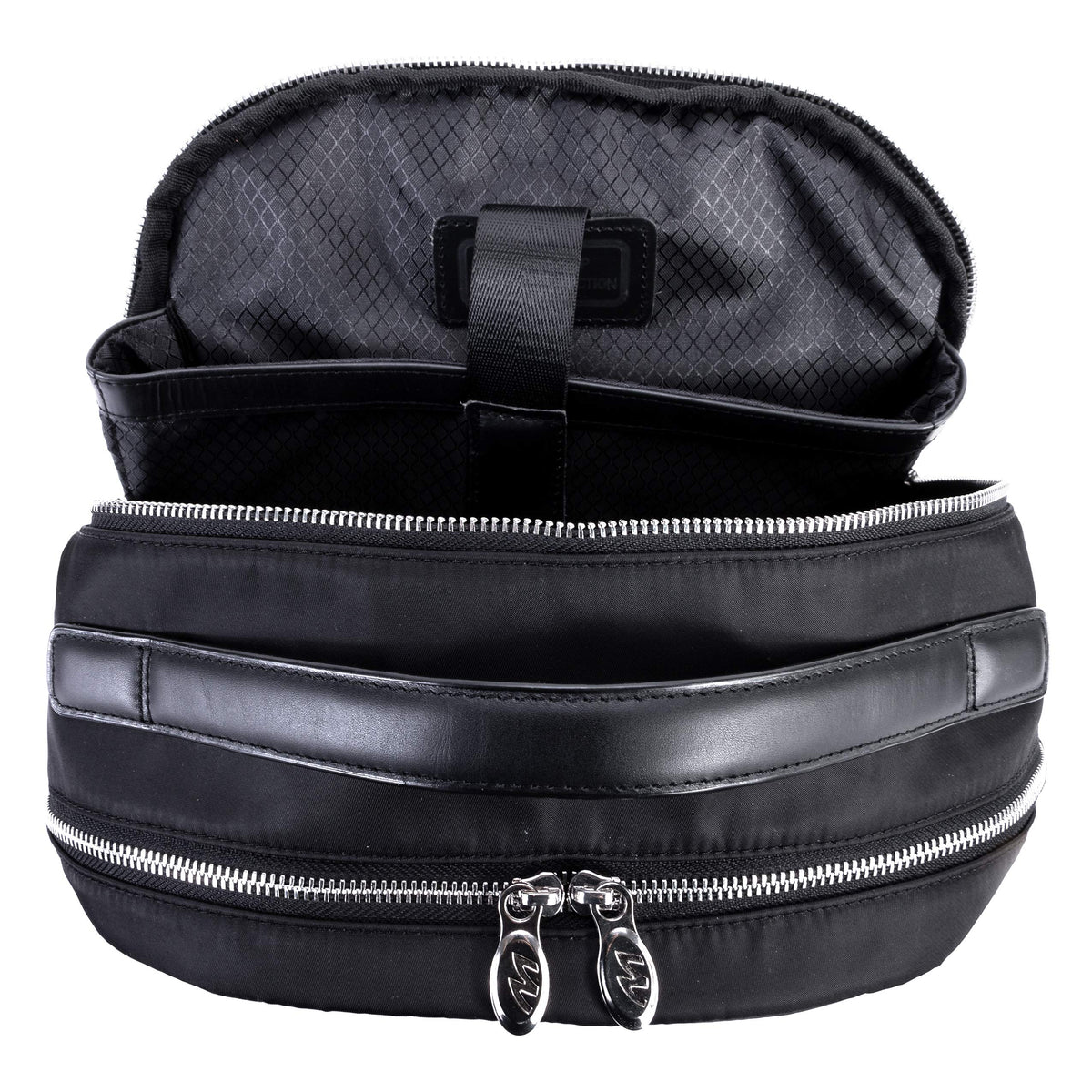 McKlein 18555 USA Parker 15" Nylon Dual Compartment Laptop Backpack Black