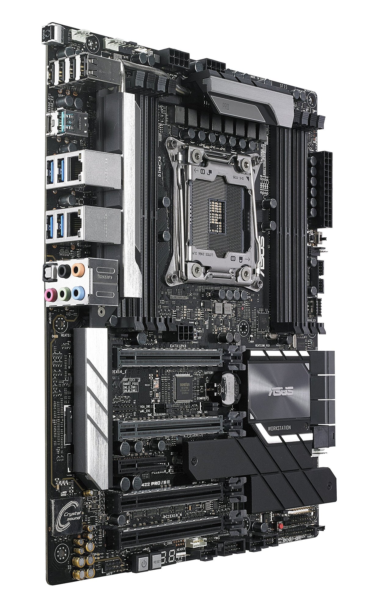 ASUS WS C422 PRO/SE LGA2066 ECC DDR4 M.2 U.2 ATX Motherboard for Intel Xeon W-Series Processors with SafeSlot