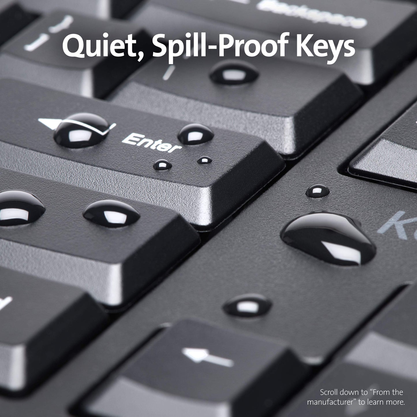 Kensington Pro Fit Ergonomic Wired Keyboard- Black (K75400US)