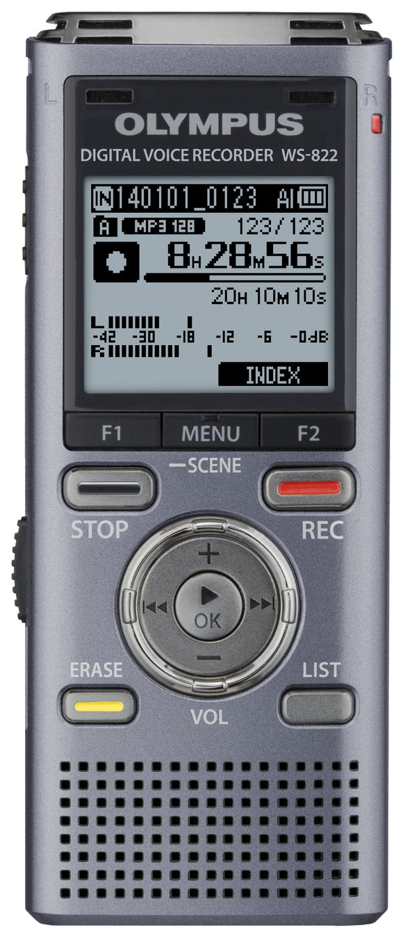 Olympus WS-822 GMT Voice Recorders with 4 GB Built-in-Memory