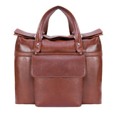 McKlein S Series, Edgefield, Pebble Grain Calfskin Leather, Roll Top Laptop Briefcase, Brown (88754)