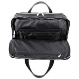 McKlein 18565 USA Harpswell 17" Nylon Dual Compartment Laptop Briefcase Black