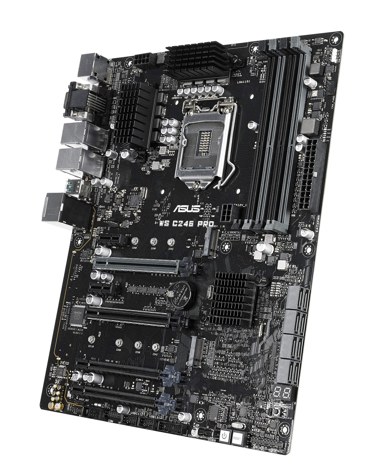 ASUS LGA1151 ECC DDR4 M.2 C246 Server Workstation ATX Motherboard for 8th Generation Intel Motherboards WS C246 PRO