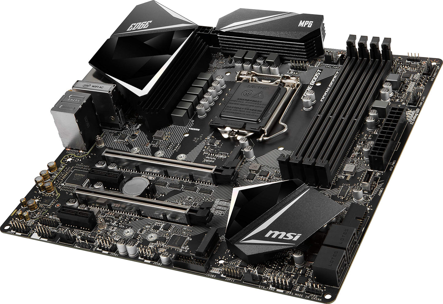 MSI MPG Z390M Gaming Edge AC LGA1151 (Intel 8th and 9th Gen) M.2 USB 3.1 Gen 2 DDR4 HDMI DP Wi-Fi SLI CFX Micro ATX Z390 Gaming Motherboard