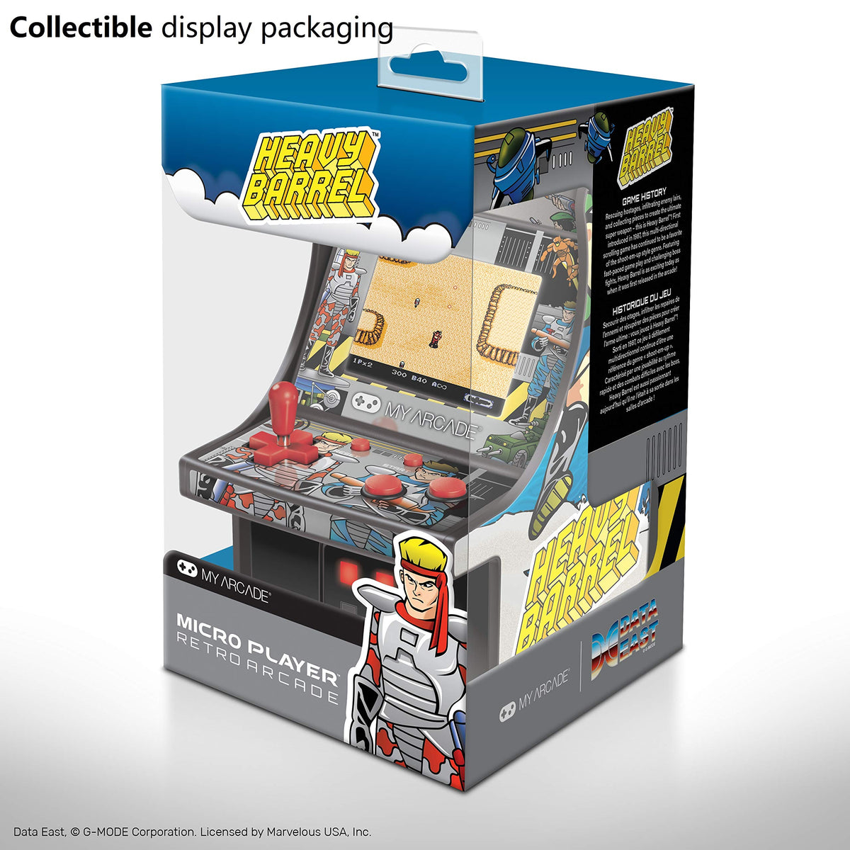 My Arcade Heavy Barrel Micro Player - 6.75 Inch Mini Retro Arcade Machine Cabinet - Licensed Collectible