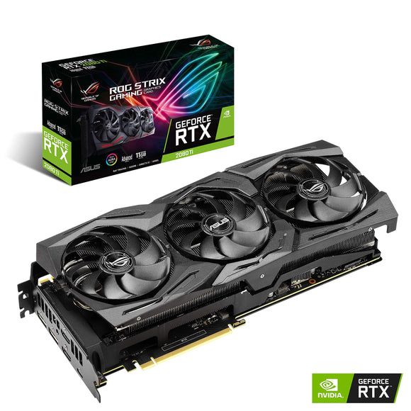 ASUS ROG Strix GeForce RTX 2080TI Advanced Overclocked 11G GDDR6 HDMI DP 1.4 USB Type-C Gaming Graphics Card (ROG-STRIX-RTX-2080TI-A11G)
