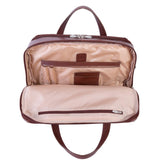 McKlein Top Grain Cowhide Leather, Dual Compartment Laptop Briefcase, Brown (88564)