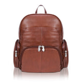 McKlein S Series, Cumberland, Pebble Grain Calfskin Leather, Dual Compartment Laptop Backpack, Brown (88364)