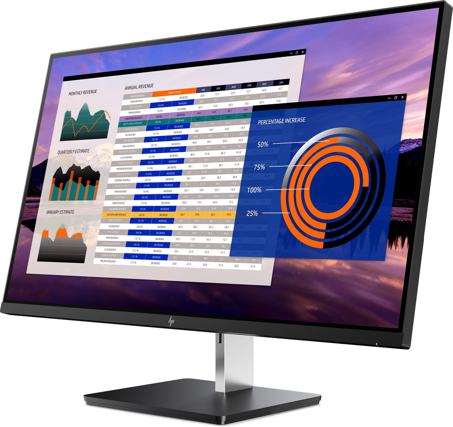 HP EliteDisplay LED-Backlit LCD Monitor 27" Black/Silver (2PD37A8#ABA)