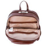 McKlein S Series, Cumberland, Pebble Grain Calfskin Leather, Dual Compartment Laptop Backpack, Brown (88364)