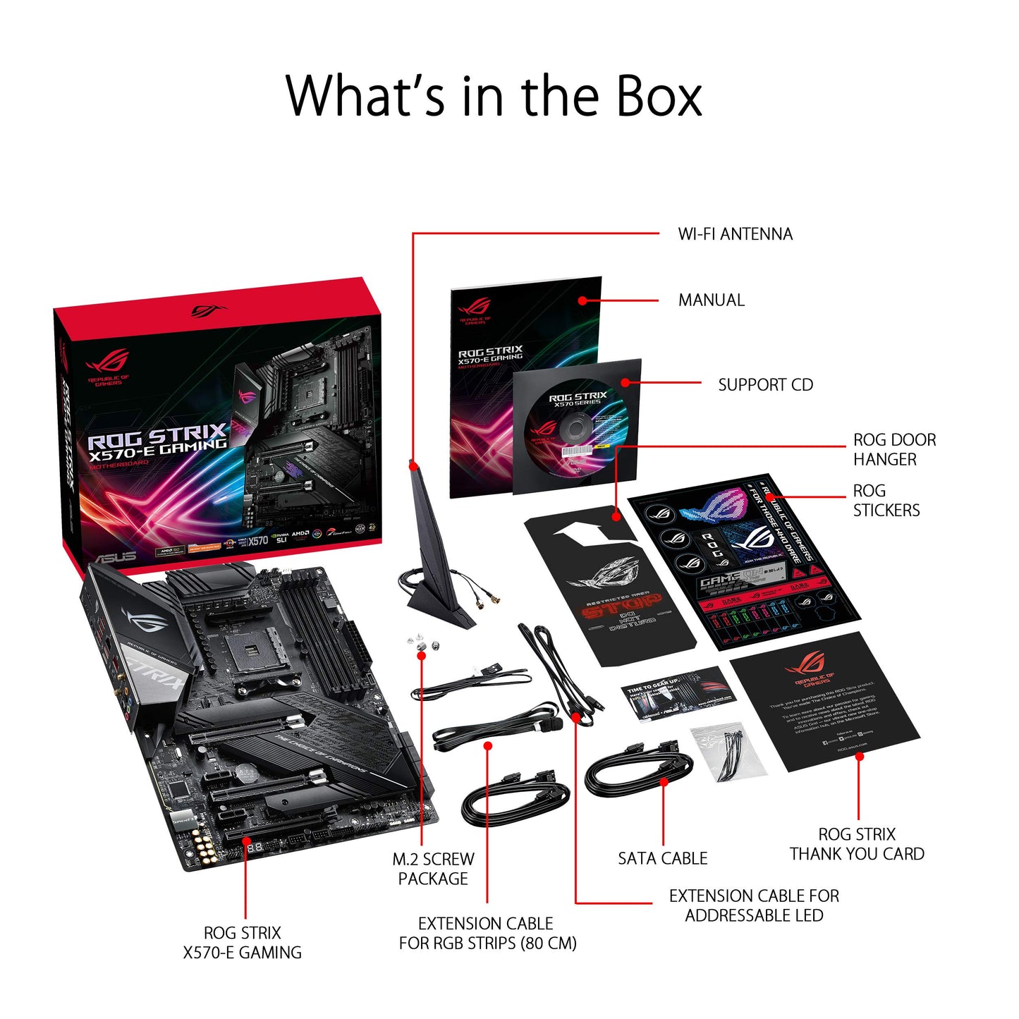 ASUS ROG Strix X570-E Gaming ATX Motherboard with PCIe 4.0, Aura Sync RGB Lighting, 2.5 Gbps and Intel Gigabit LAN, WiFi 6 (802.11Ax), Dual M.2 with Heatsinks, SATA 6GB/S and USB 3.2 Gen 2