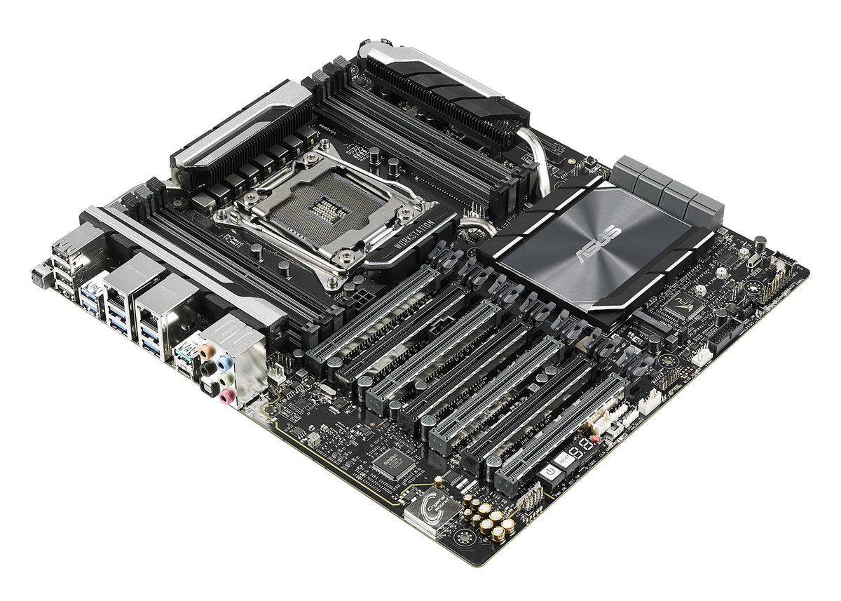 ASUS WS X299 SAGE LGA2066 DDR4 M.2 U.2 X299 CEB Motherboard for Intel Core X-Series Processors with Quad-GPU Support, DDR4 4200MHz, Dual M.2 & U.2 Support