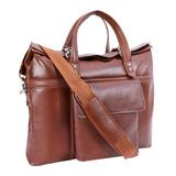McKlein S Series, Edgefield, Pebble Grain Calfskin Leather, Roll Top Laptop Briefcase, Brown (88754)