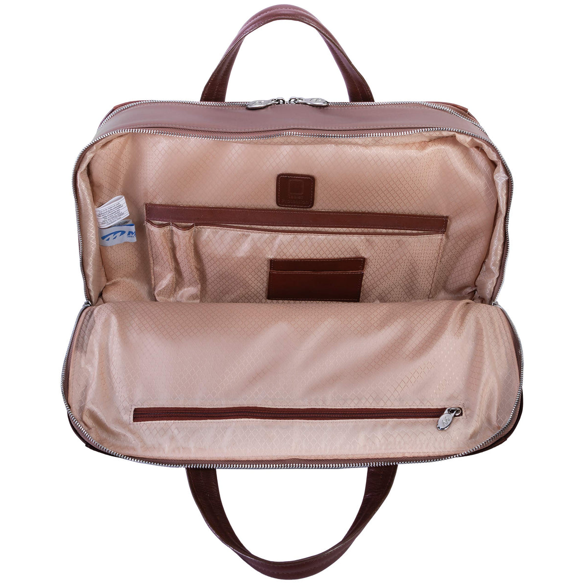 McKlein 18564 USA Harpswell 17" Nylon Dual Compartment Laptop Briefcase Khaki