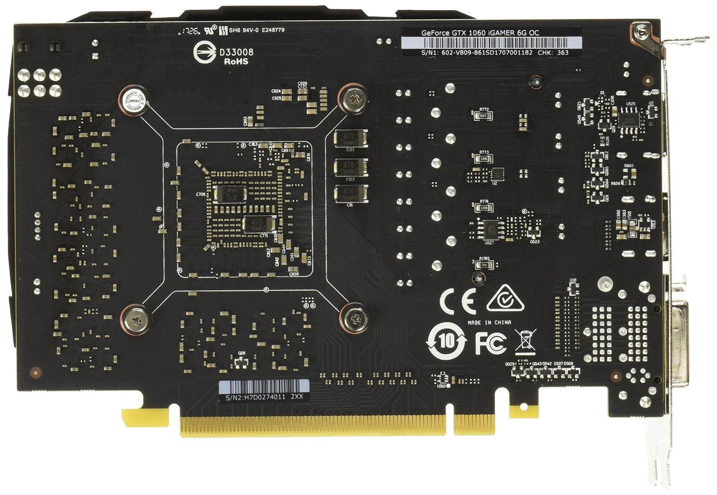 MSI Geforce GTX 1060 IGamer 6G OC Computer Graphics Card - VR Ready G-Sync PCI-E GDDR5 GPU
