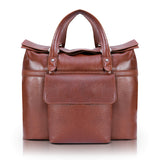 McKlein S Series, Edgefield, Pebble Grain Calfskin Leather, Roll Top Laptop Briefcase, Brown (88754)