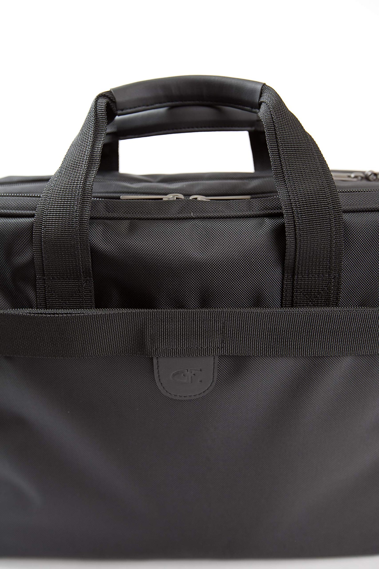 Large 17 inch Laptop Pilot Case - with Webbing Strap for Roller Bag Attachment by Gino Ferrari | Dual Padded Compartments for 17" Laptops & 14 Inch Tablets / Ipads (Metis GF1044)
