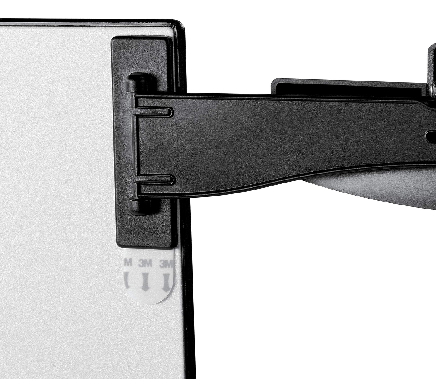 3M Monitor Mount Document Clip, Mounts Right or Left with Command Adhesive, Swings Forward and Back for Easy Viewing and Storage, 30 Sheet Capacity, Black (DH240MB)