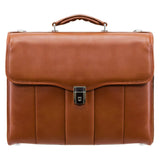 McKlein, I Series, North Park, Full Grain Cashmere Napa Leather, 15" Leather Executive Laptop Briefcase, Brown (46554)