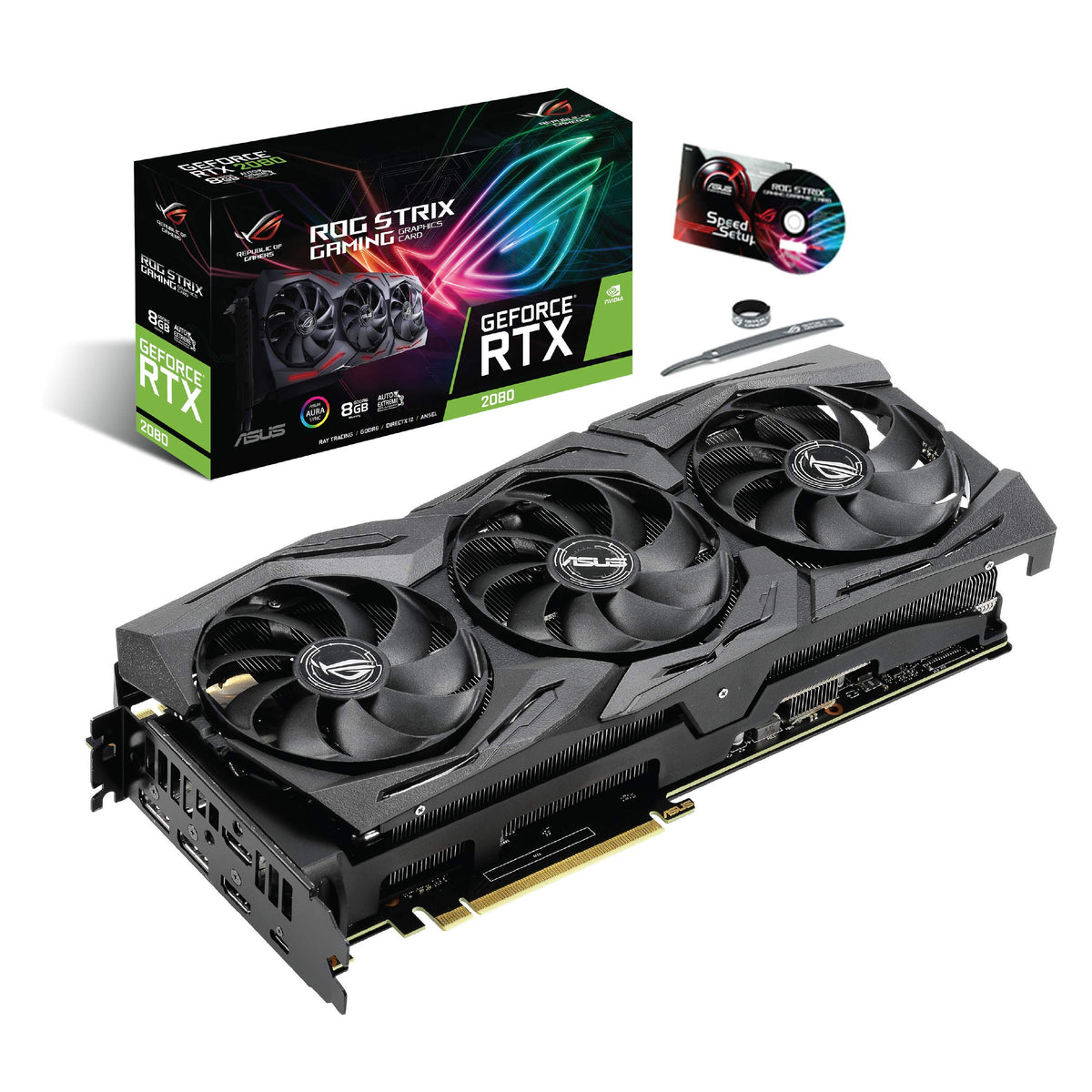 ASUS ROG STRIX GeForce RTX 2080 Advanced Overclocked 8G GDDR6 HDMI DP 1.4 USB Type-C Gaming Graphics Card (ROG-STRIX-RTX-2080-A8G)