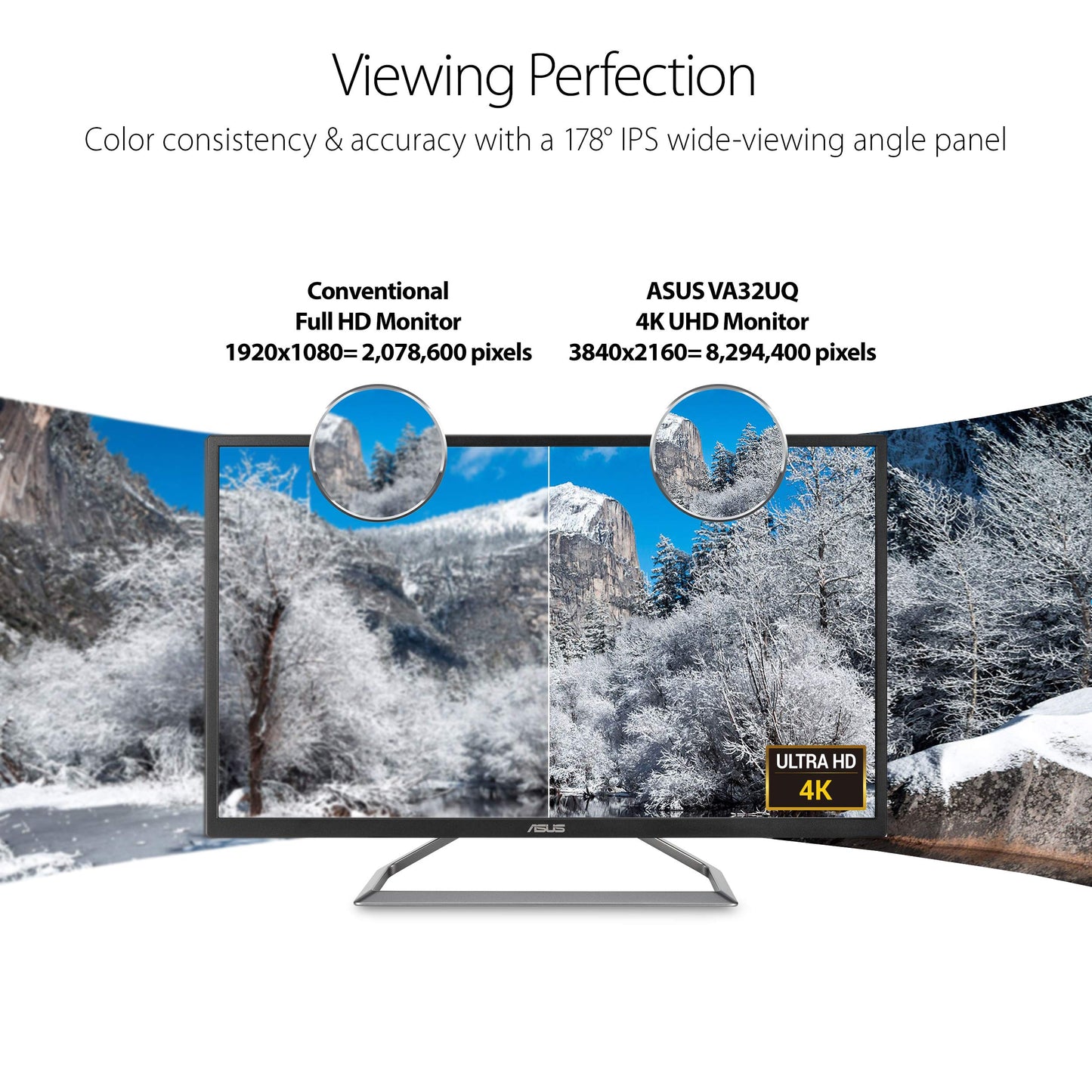 Asus VA32UQ 31.5" HDR Monitor 4K (3840 X 2160) FreeSync Eye Care DisplayPort HDMI HDR10