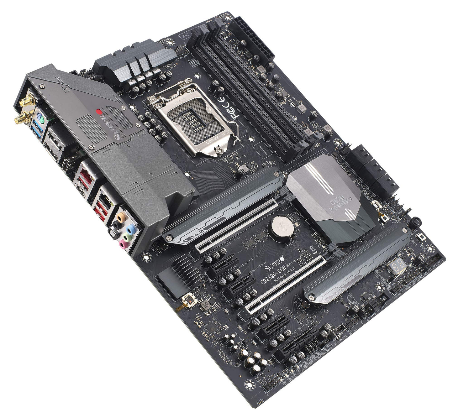 Supermicro MBD-C9Z390-CGW-O Motherboard LGA 1151 (300 Series) Intel Z390 DDR4 SATA 6GB/s M.2 DisplayPort HDMI 10G LAN Wi-Fi USB 3.1 RGB ATX