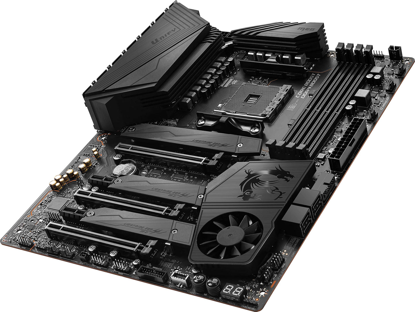 MSI Meg X570 Unify Motherboard (AMD AM4, DDR4, PCIe 4.0, SATA 6GB/s, M.2, USB 3.2 Gen 2, Ax Wi-Fi 6, Bluetooth 5, ATX)