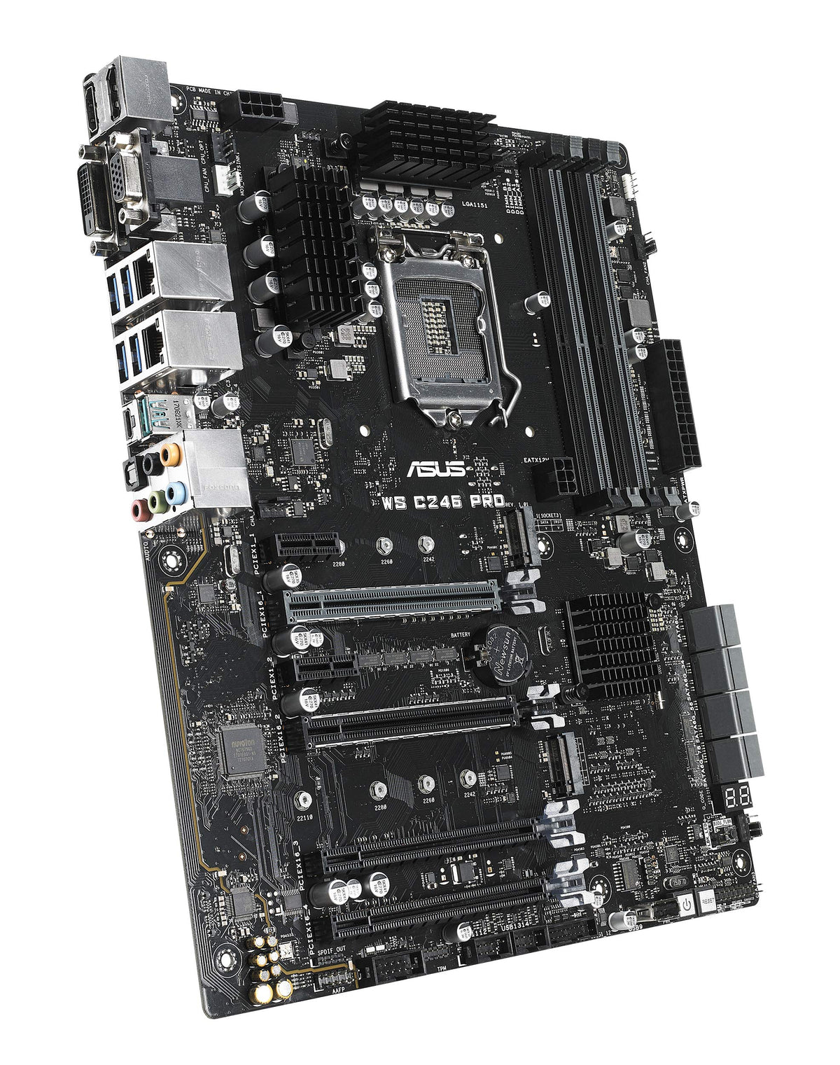 ASUS LGA1151 ECC DDR4 M.2 C246 Server Workstation ATX Motherboard for 8th Generation Intel Motherboards WS C246 PRO