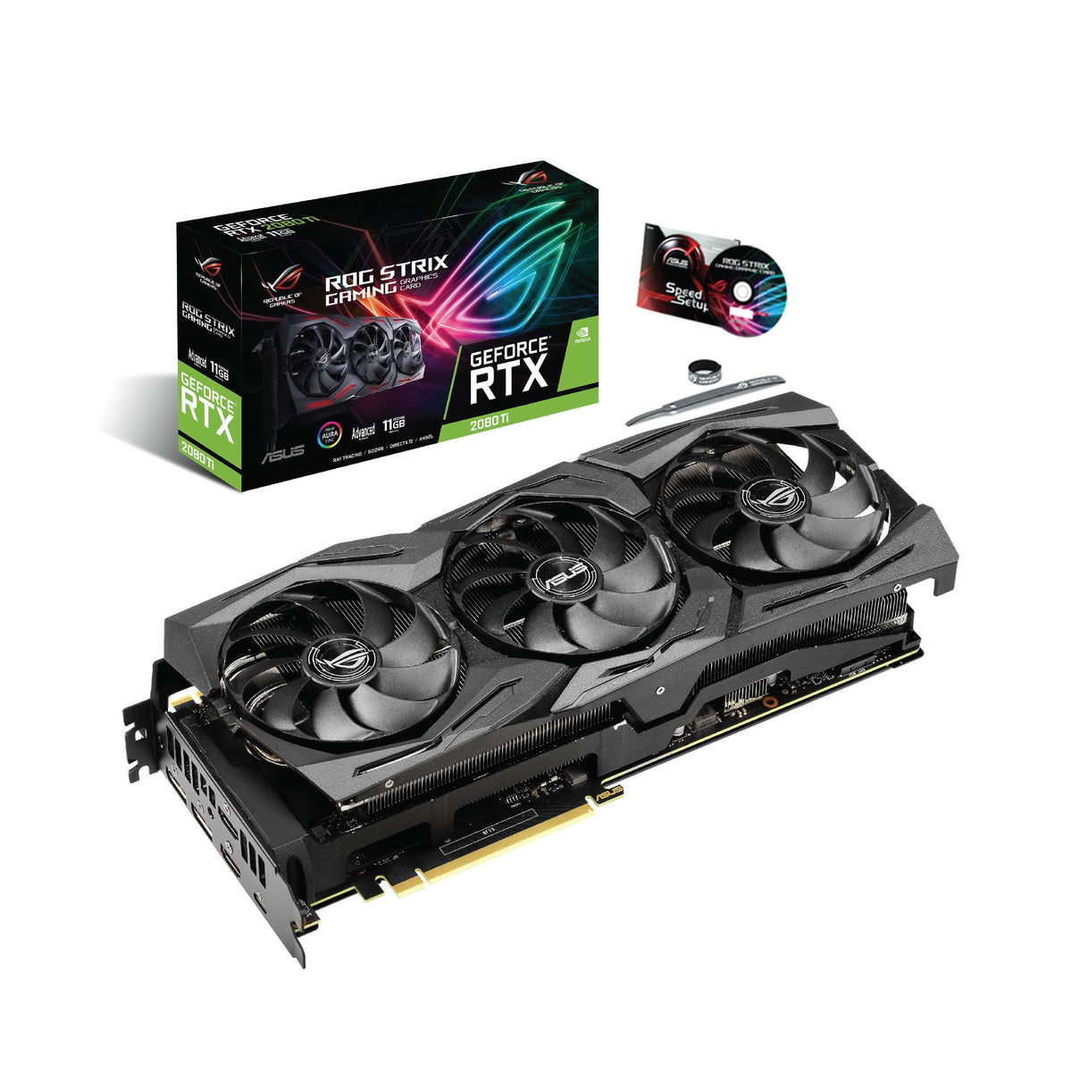 ASUS ROG Strix GeForce RTX 2080TI Advanced Overclocked 11G GDDR6 HDMI DP 1.4 USB Type-C Gaming Graphics Card (ROG-STRIX-RTX-2080TI-A11G)