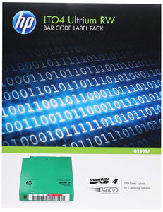 HP LTO4 Ultrium Rw Bar Code Label Pack A Pack of 110 Uniquely Sequenced Ultrium