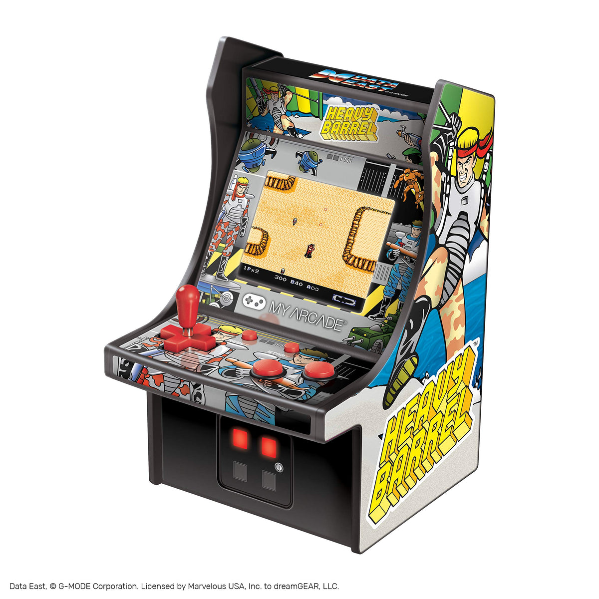 My Arcade Heavy Barrel Micro Player - 6.75 Inch Mini Retro Arcade Machine Cabinet - Licensed Collectible
