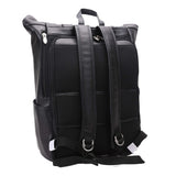 McKlein Pebble Grain Calfskin Leather, Dual Access Laptop Backpack, Black (88735)