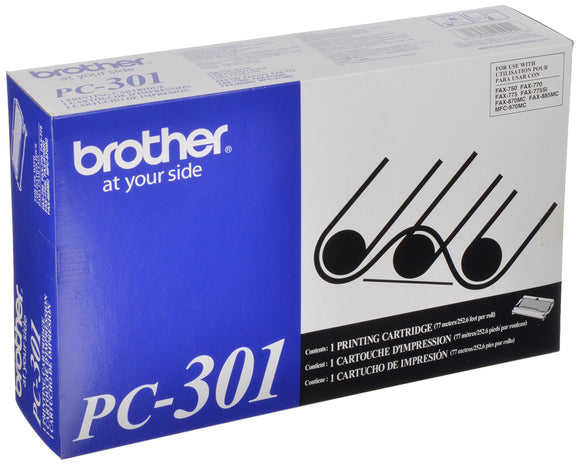 Brother PC-301 MFC970MC Fax 750 770 775 870 885MC Cartridge  (Black) in Retail Packaging