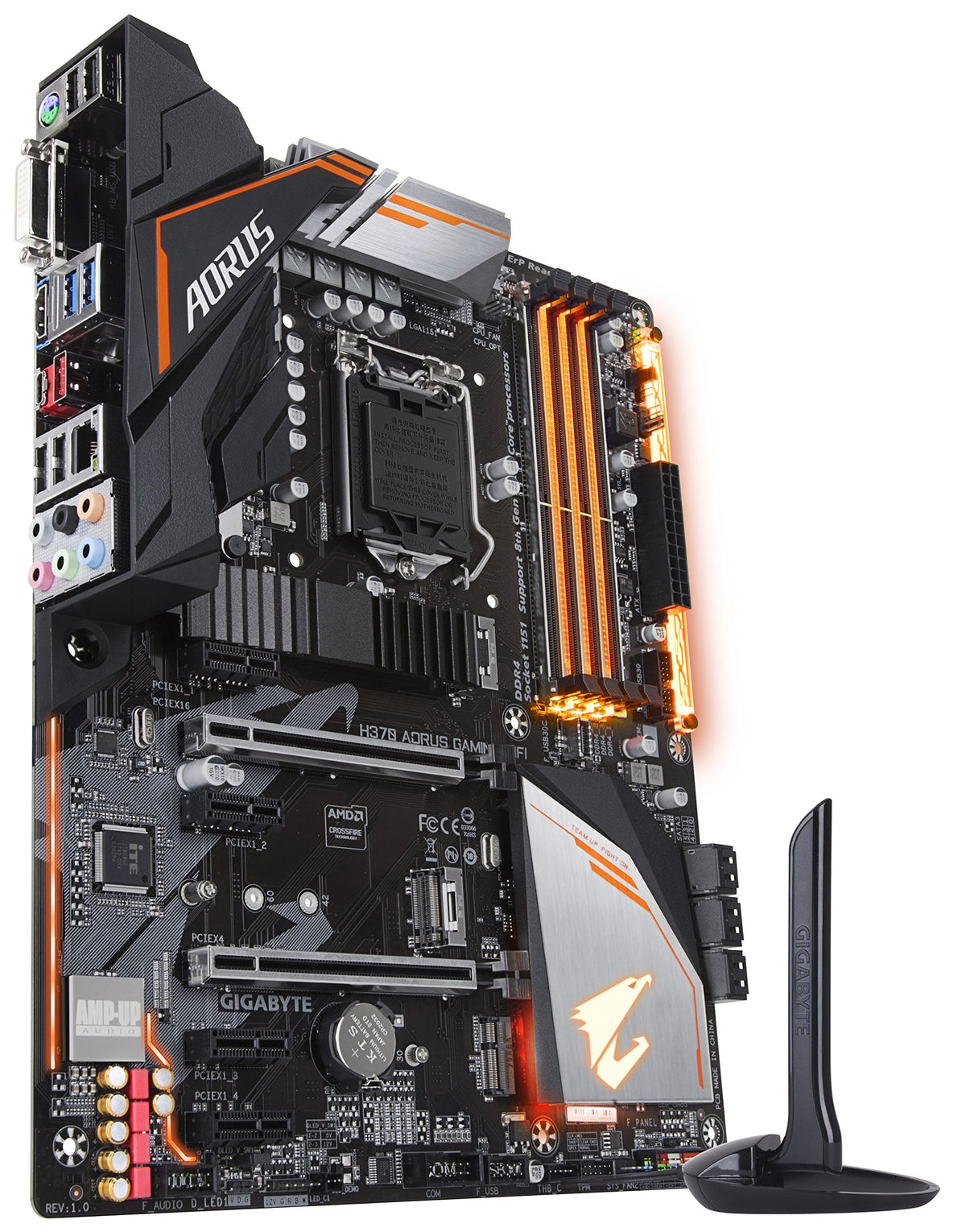 GIGABYTE H370 AORUS Gaming 3 WiFi (LGA1151/Intel/USB3.1 Gen 2 Type A,Type C/HDMI/M.2/ATX/DDR4/Motherboard)