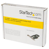 StarTech.com 2 Port PCI Express 2.0 SATA III 6Gbps RAID Controller Card w/ 2 mSATA Slots & HyperDuo SSD Tiering - PCIe SATA 3 Controller (PEXMSATA3422)