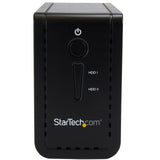 StarTech.com 3.5" External Dual Hard Drive Enclosure - Raid - USB-C and USB-A - SATA 6Gbps - 2 Bay USB 3.1 SSD/HDD Enclosure (S352BU313R)