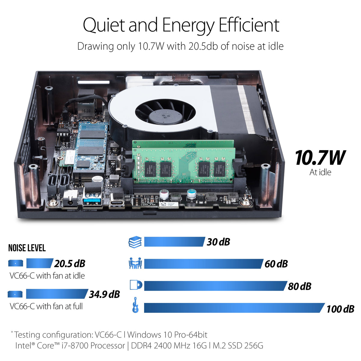 Asus VC66-CB5018ZN VivoMini PC with Intel Core i5-8400 and 4K UHD