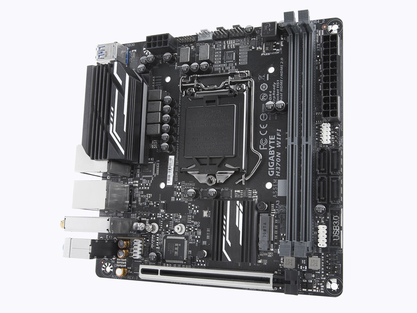 GIGABYTE H370N WiFi (LGA1151/Intel/H270/Mini ITX/USB 3.1 Gen 1 (USB3.0) Type C Type A/DDR4/Motherboard)