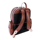 McKlein S Series, Cumberland, Pebble Grain Calfskin Leather, Dual Compartment Laptop Backpack, Brown (88364)